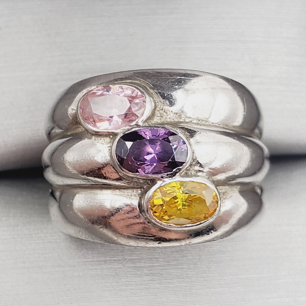 Silver Gemstone Ring